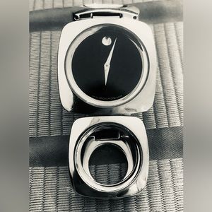 Rare Movado Museum Watch. Large Face. Classic, Iconic Watch & Bracelet Jewelry